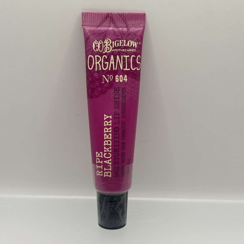 Bath & Body Works CO Bigelow Lip Gloss Shine Organics 604 Ripe Blackberry Sealed